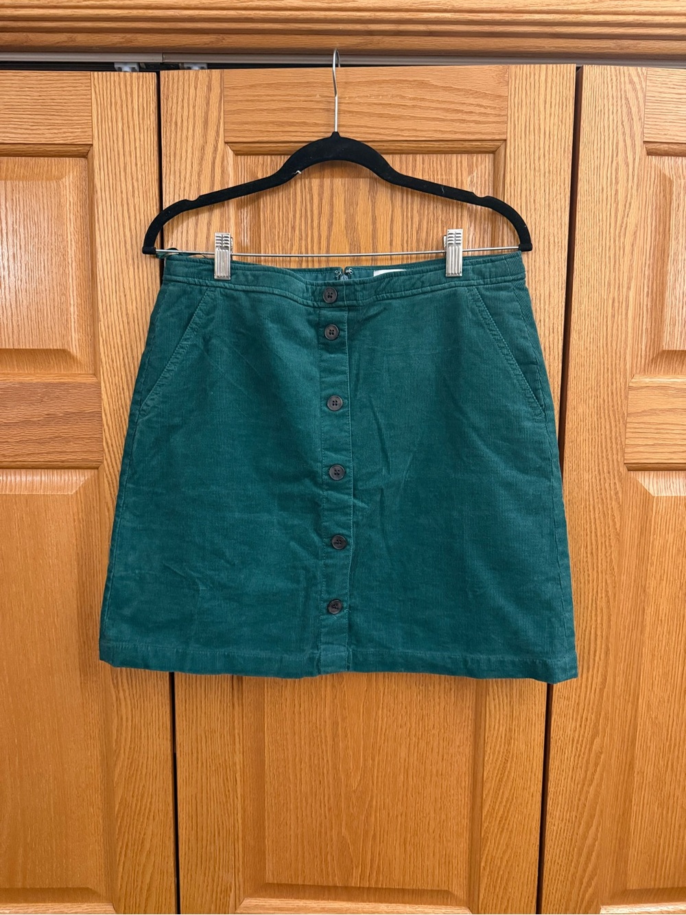 J. Crew Teal Green Corduroy Mini Skirt